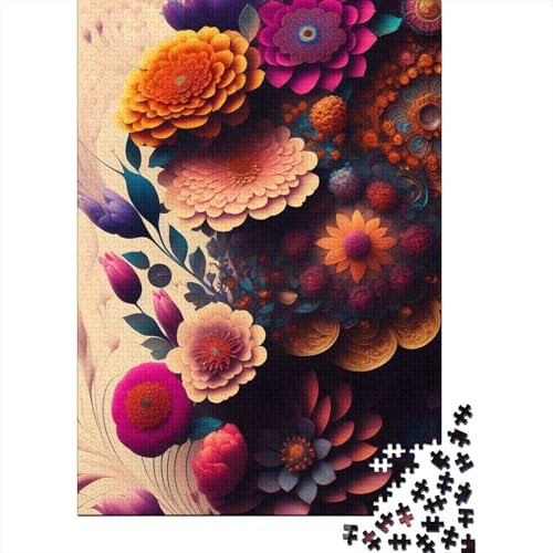 Art Flowers Puzzle 1000 Teile Schwer Puzzle Spielzeug Pädagogisches Spiel Impossible Herausforderungsspielzeug Für Erwachsene Und Kinder in Bewährter 1000pcs (38x26cm) von LMYmoney