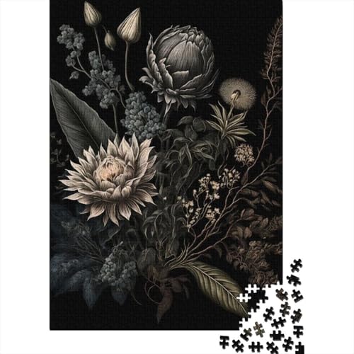 Art Flowers Puzzle 1000-teilige Schwer Puzzle Spielzeug Lernspiel Impossible Herausforderung Spielzeug Für Erwachsene Kinder 1000pcs (38x26cm) von LMYmoney