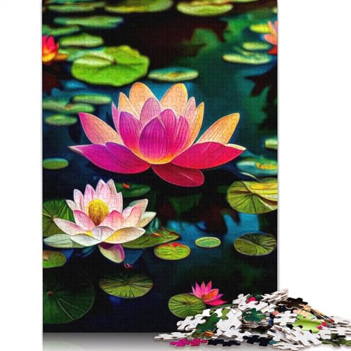 Art Flowers Puzzle 1000-teilige Schwer Puzzle Spielzeug Lernspiel Impossible Herausforderung Spielzeug Für Erwachsene Kinder 1000pcs (75x50cm) von LMYmoney