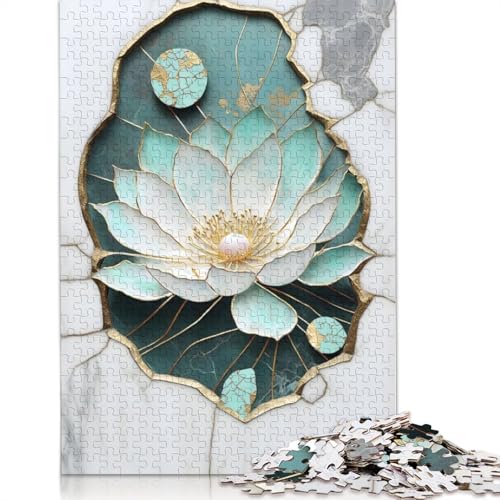 Art Flowers Puzzle 1000-teilige Schwer Puzzle Spielzeug Lernspiel Impossible Herausforderung Spielzeug Für Erwachsene Und Kinder Ab 14 Jahren 1000pcs (75x50cm) von LMYmoney