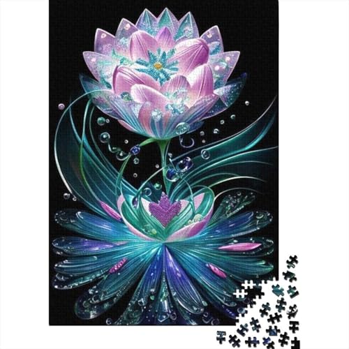 Art Flowers Puzzle 1000-teilige Schwer Puzzle Spielzeug Lernspiel Impossible Herausforderungsspielzeug Für Erwachsene Kinder 1000pcs (38x26cm) von LMYmoney