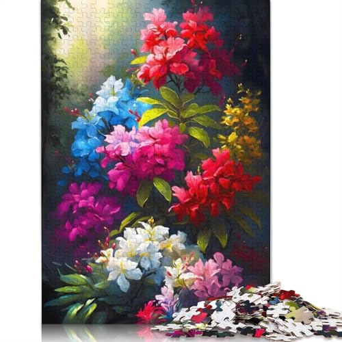 Art Flowers Puzzle 1000-teilige Schwer Puzzle Spielzeug Lernspiel Impossible Herausforderungsspielzeug Für Erwachsene Kinder 1000pcs (75x50cm) von LMYmoney