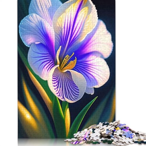 Art Flowers Puzzle 1000-teilige Schwer Puzzle Spielzeug Lernspiel Impossible Herausforderungsspielzeug Für Erwachsene Kinder 1000pcs (75x50cm) von LMYmoney