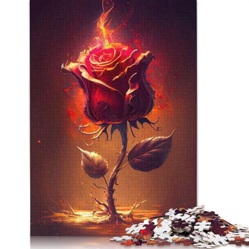 Art Flowers Puzzle 1000-teilige Schwer Puzzle Spielzeug Lernspiel Impossible Herausforderungsspielzeug Für Erwachsene Kinder 1000pcs (75x50cm) von LMYmoney