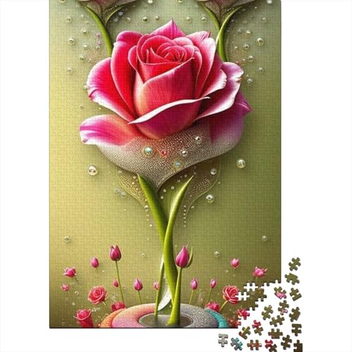 Art Flowers Puzzle 1000-teilige Schwer Puzzle Spielzeug Lernspiel Impossible Herausforderungsspielzeug Für Erwachsene Und Kinder Ab 12 Jahren 1000pcs (38x26cm) von LMYmoney