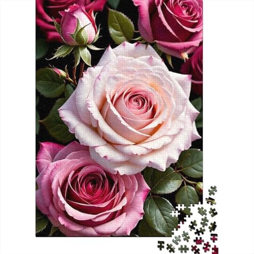 Art Flowers Puzzle 1000-teilige Schwer Puzzle Spielzeug Lernspiel Impossible Herausforderungsspielzeug Für Erwachsene Und Kinder Ab 12 Jahren 1000pcs (38x26cm) von LMYmoney