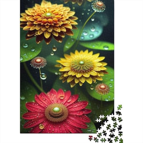 Art Flowers Puzzle 1000-teilige Schwer Puzzle Spielzeug Lernspiel Impossible Herausforderungsspielzeug Für Erwachsene Und Kinder Ab 12 Jahren 1000pcs (38x26cm) von LMYmoney