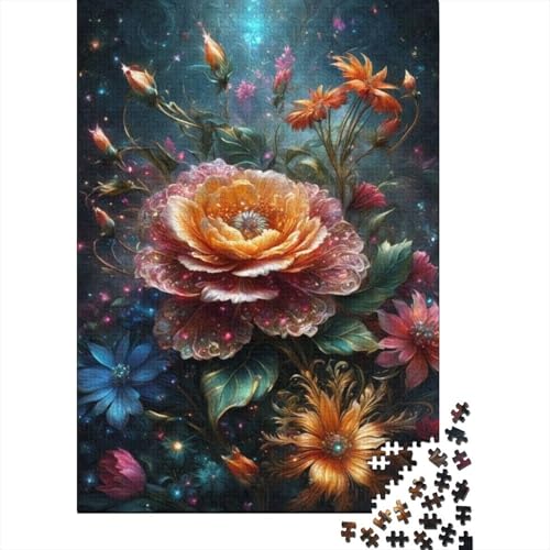 Art Flowers Puzzle 1000-teilige Schwer Puzzle Spielzeug Lernspiel Impossible Herausforderungsspielzeug Für Erwachsene Und Kinder Ab 12 Jahren 1000pcs (38x26cm) von LMYmoney