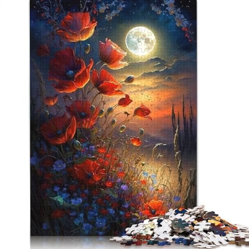 Art Flowers Puzzle 1000-teilige Schwer Puzzle Spielzeug Lernspiel Impossible Herausforderungsspielzeug Für Erwachsene Und Kinder Ab 12 Jahren 1000pcs (75x50cm) von LMYmoney