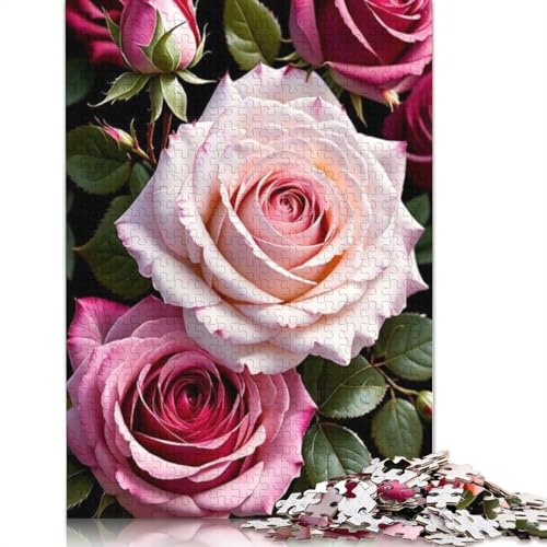 Art Flowers Puzzle 1000-teilige Schwer Puzzle Spielzeug Lernspiel Impossible Herausforderungsspielzeug Für Erwachsene Und Kinder Ab 12 Jahren 1000pcs (75x50cm) von LMYmoney