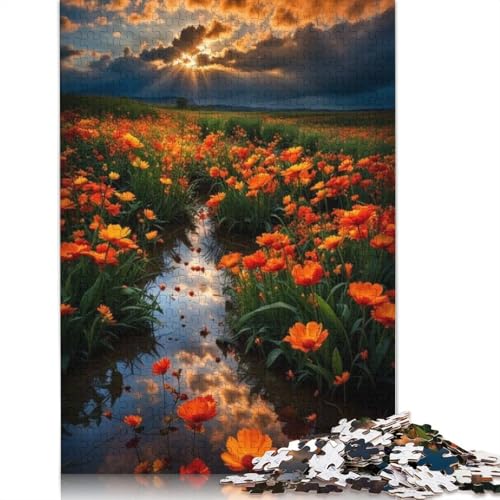 Art Flowers Puzzle 1000-teilige Schwer Puzzle Spielzeug Lernspiel Impossible Herausforderungsspielzeug Für Erwachsene Und Kinder Ab 12 Jahren 1000pcs (75x50cm) von LMYmoney