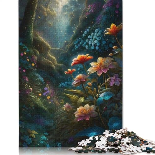 Art Flowers Puzzle 1000-teilige Schwer Puzzle Spielzeug Lernspiel Impossible Herausforderungsspielzeug Für Erwachsene Und Kinder Ab 14 Jahren 1000pcs (75x50cm) von LMYmoney