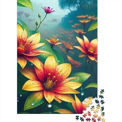 Art Flowers Puzzle 1000-teilige Schwer Puzzle Spielzeug Pädagogisches Spiel Impossible Herausforderung Spielzeug Für Erwachsene Kinder 1000pcs (38x26cm) von LMYmoney