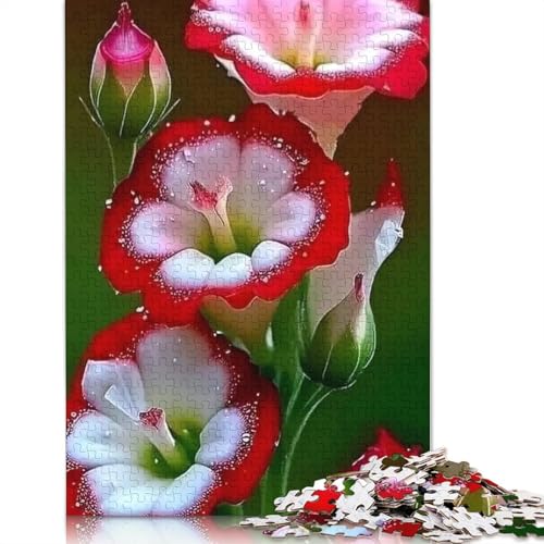 Art Flowers Puzzle 1000-teilige Schwer Puzzle Spielzeug Pädagogisches Spiel Impossible Herausforderung Spielzeug Für Erwachsene Kinder 1000pcs (75x50cm) von LMYmoney