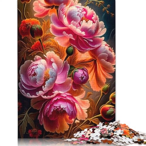 Art Flowers Puzzle 1000-teilige Schwer Puzzle Spielzeug Pädagogisches Spiel Impossible Herausforderung Spielzeug Für Erwachsene Kinder 1000pcs (75x50cm) von LMYmoney