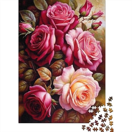 Art Flowers Puzzle 1000-teilige Schwer Puzzle Spielzeug Pädagogisches Spiel Impossible Herausforderungsspielzeug Für Erwachsene Kinder 1000pcs (38x26cm) von LMYmoney