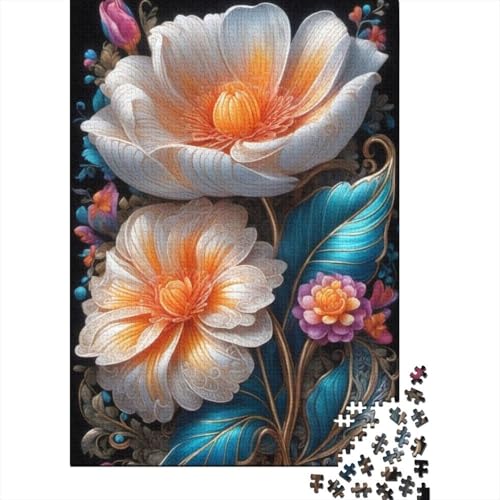 Art Flowers Puzzle 1000-teilige Schwer Puzzle Spielzeug Pädagogisches Spiel Impossible Herausforderungsspielzeug Für Erwachsene Kinder 1000pcs (38x26cm) von LMYmoney