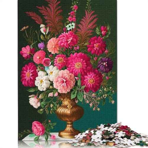 Art Flowers Puzzle 1000-teilige Schwer Puzzle Spielzeug Pädagogisches Spiel Impossible Herausforderungsspielzeug Für Erwachsene Kinder 1000pcs (75x50cm) von LMYmoney