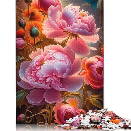 Art Flowers Puzzle 1000-teilige Schwer Puzzle Spielzeug Pädagogisches Spiel Impossible Herausforderungsspielzeug Für Erwachsene Kinder 1000pcs (75x50cm) von LMYmoney