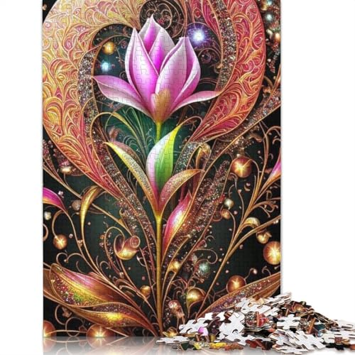 Art Flowers Puzzle 1000-teilige Schwer Puzzle Spielzeug Pädagogisches Spiel Impossible Herausforderungsspielzeug Für Erwachsene Kinder 1000pcs (75x50cm) von LMYmoney