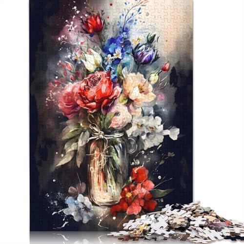 Art Flowers Puzzle 1000-teilige Schwer Puzzle Spielzeug Pädagogisches Spiel Impossible Herausforderungsspielzeug Für Erwachsene Und Kinder Ab 12 Jahren 1000pcs (75x50cm) von LMYmoney