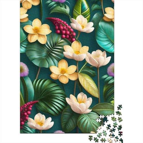 Art Flowers Puzzles 1000 Teile Schwer Puzzle Spielzeug Lernspiel Impossible Herausforderung Spielzeug Für Erwachsene Kinder 1000pcs (38x26cm) von LMYmoney