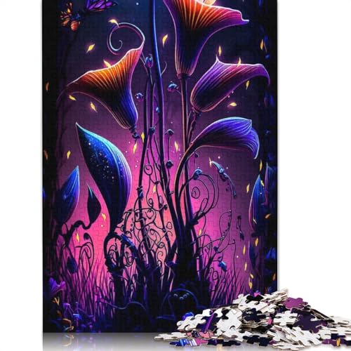Art Flowers Puzzles 1000 Teile Schwer Puzzle Spielzeug Lernspiel Impossible Herausforderung Spielzeug Für Erwachsene Kinder 1000pcs (75x50cm) von LMYmoney