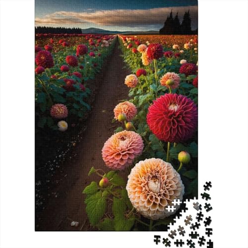 Art Flowers Puzzles 1000 Teile Schwer Puzzle Spielzeug Lernspiel Impossible Herausforderung Spielzeug Für Erwachsene Und Kinder Ab 14 Jahren 1000pcs (38x26cm) von LMYmoney