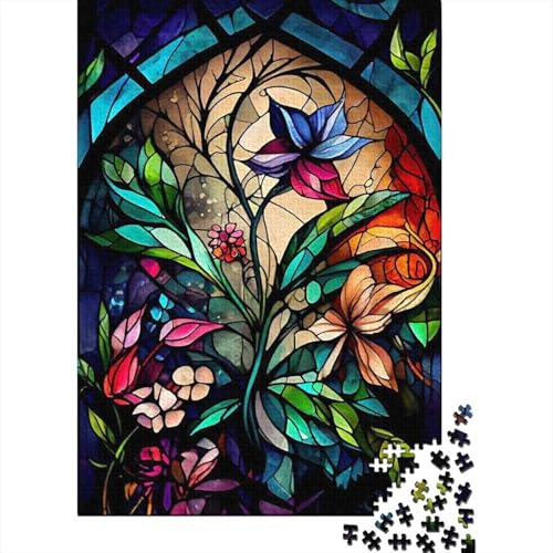 Art Flowers Puzzles 1000 Teile Schwer Puzzle Spielzeug Lernspiel Impossible Herausforderung Spielzeug Für Erwachsene Und Kinder Ab 14 Jahren 1000pcs (38x26cm) von LMYmoney