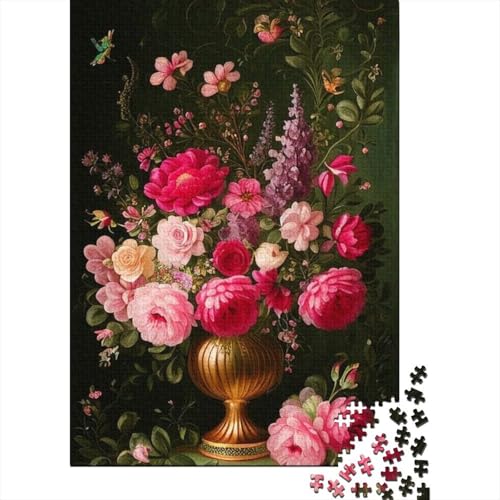 Art Flowers Puzzles 1000 Teile Schwer Puzzle Spielzeug Lernspiel Impossible Herausforderung Spielzeug Für Erwachsene Und Kinder Ab 14 Jahren 1000pcs (38x26cm) von LMYmoney