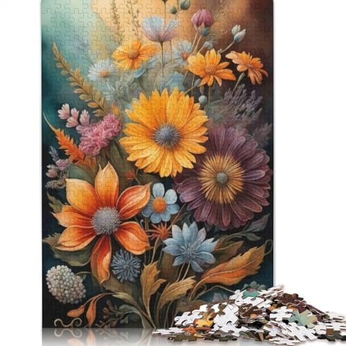 Art Flowers Puzzles 1000 Teile Schwer Puzzle Spielzeug Lernspiel Impossible Herausforderung Spielzeug Für Erwachsene Und Kinder Ab 14 Jahren 1000pcs (75x50cm) von LMYmoney