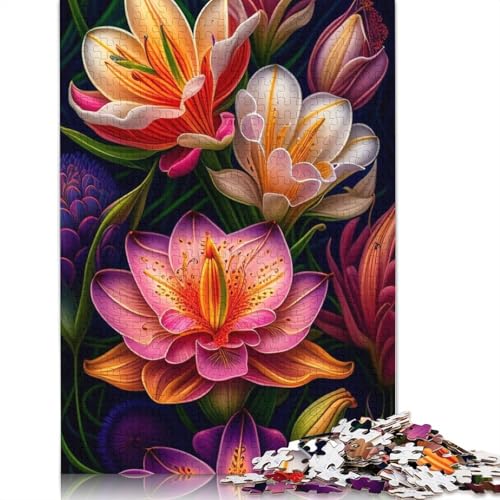 Art Flowers Puzzles 1000 Teile Schwer Puzzle Spielzeug Lernspiel Impossible Herausforderung Spielzeug Für Erwachsene Und Kinder in Bewährter 1000pcs (75x50cm) von LMYmoney