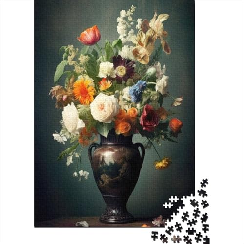 Art Flowers Puzzles 1000 Teile Schwer Puzzle Spielzeug Lernspiel Impossible Herausforderungsspielzeug Für Erwachsene Kinder 1000pcs (38x26cm) von LMYmoney