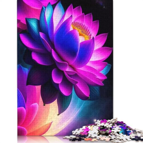 Art Flowers Puzzles 1000 Teile Schwer Puzzle Spielzeug Lernspiel Impossible Herausforderungsspielzeug Für Erwachsene Kinder 1000pcs (75x50cm) von LMYmoney