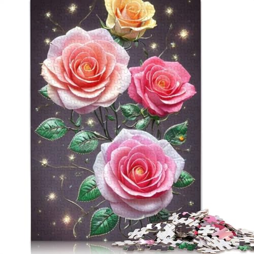 Art Flowers Puzzles 1000 Teile Schwer Puzzle Spielzeug Lernspiel Impossible Herausforderungsspielzeug Für Erwachsene Kinder 1000pcs (75x50cm) von LMYmoney