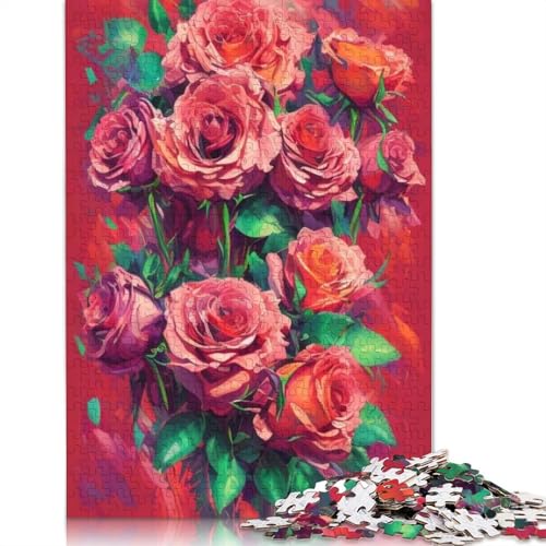 Art Flowers Puzzles 1000 Teile Schwer Puzzle Spielzeug Lernspiel Impossible Herausforderungsspielzeug Für Erwachsene Kinder 1000pcs (75x50cm) von LMYmoney