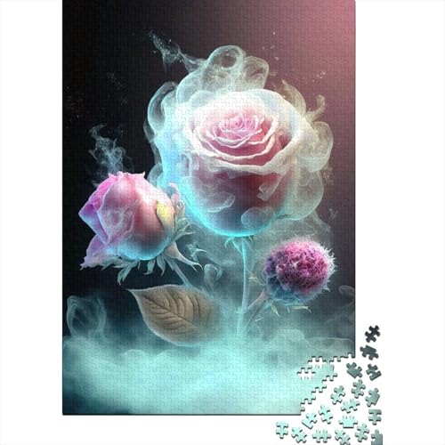 Art Flowers Puzzles 1000 Teile Schwer Puzzle Spielzeug Lernspiel Impossible Herausforderungsspielzeug Für Erwachsene Und Kinder Ab 12 Jahren 1000pcs (38x26cm) von LMYmoney