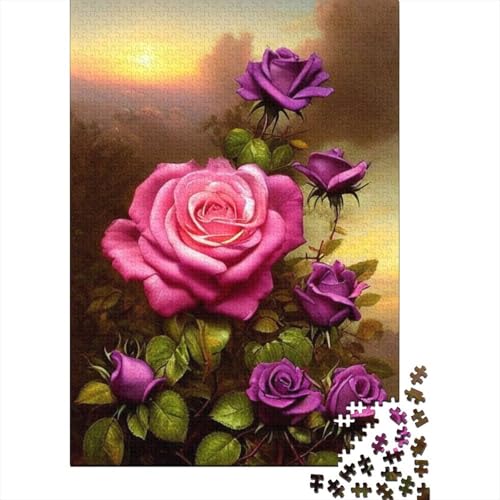Art Flowers Puzzles 1000 Teile Schwer Puzzle Spielzeug Lernspiel Impossible Herausforderungsspielzeug Für Erwachsene Und Kinder Ab 14 Jahren 1000pcs (38x26cm) von LMYmoney