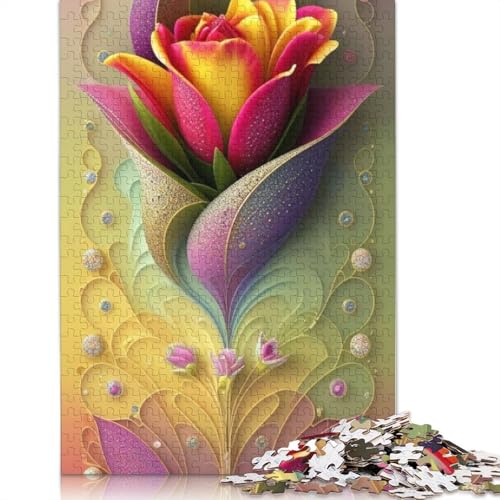 Art Flowers Puzzles 1000 Teile Schwer Puzzle Spielzeug Pädagogisches Spiel Impossible Herausforderung Spielzeug Für Erwachsene Kinder 1000pcs (75x50cm) von LMYmoney