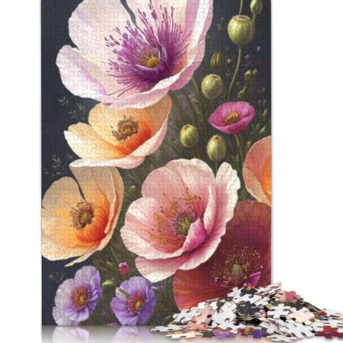 Art Flowers Puzzles 1000 Teile Schwer Puzzle Spielzeug Pädagogisches Spiel Impossible Herausforderung Spielzeug Für Erwachsene Und Kinder Ab 12 Jahren 1000pcs (75x50cm) von LMYmoney