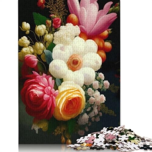 Art Flowers Puzzles 1000 Teile Schwer Puzzle Spielzeug Pädagogisches Spiel Impossible Herausforderungsspielzeug Für Erwachsene Kinder 1000pcs (75x50cm) von LMYmoney