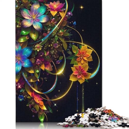 Art Flowers Puzzles 1000 Teile Schwer Puzzle Spielzeug Pädagogisches Spiel Impossible Herausforderungsspielzeug Für Erwachsene Kinder 1000pcs (75x50cm) von LMYmoney