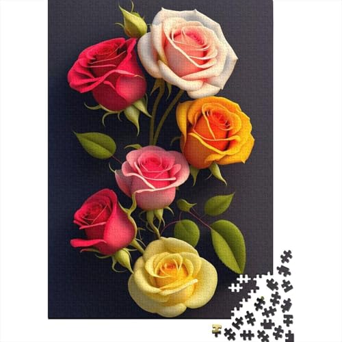 Art Flowers Puzzles 1000 Teile Schwer Puzzle Spielzeug Pädagogisches Spiel Impossible Herausforderungsspielzeug Für Erwachsene Und Kinder in Bewährter 1000pcs (38x26cm) von LMYmoney