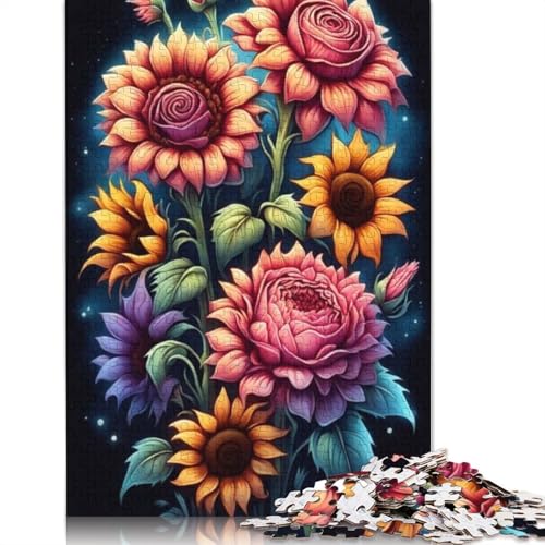 Art Flowers Puzzles 1000 Teile Schwer Puzzle Spielzeug Pädagogisches Spiel Impossible Herausforderungsspielzeug Für Erwachsene Und Kinder in Bewährter 1000pcs (75x50cm) von LMYmoney