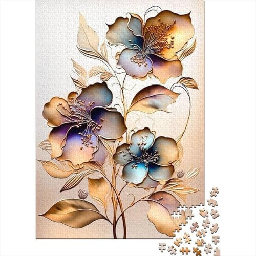 Art Flowers Puzzles 1000-teilige Schwer Puzzle Spielzeug Lernspiel Impossible Herausforderungsspielzeug Für Erwachsene Kinder 1000pcs (38x26cm) von LMYmoney