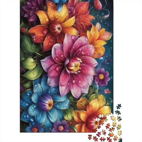 Art Flowers Puzzles 1000-teilige Schwer Puzzle Spielzeug Lernspiel Impossible Herausforderungsspielzeug Für Erwachsene Kinder 1000pcs (38x26cm) von LMYmoney