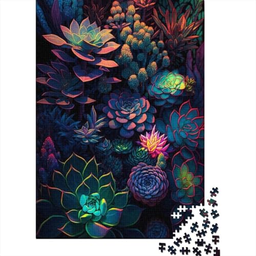 Art Flowers Puzzles 1000-teilige Schwer Puzzle Spielzeug Lernspiel Impossible Herausforderungsspielzeug Für Erwachsene Kinder 1000pcs (38x26cm) von LMYmoney