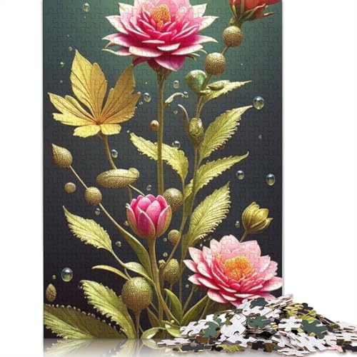 Art Flowers Puzzles 1000-teilige Schwer Puzzle Spielzeug Lernspiel Impossible Herausforderungsspielzeug Für Erwachsene Kinder 1000pcs (75x50cm) von LMYmoney