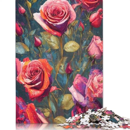 Art Flowers Puzzles 1000-teilige Schwer Puzzle Spielzeug Lernspiel Impossible Herausforderungsspielzeug Für Erwachsene Kinder 1000pcs (75x50cm) von LMYmoney