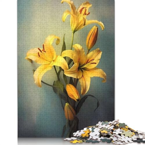 Art Flowers Puzzles 1000-teilige Schwer Puzzle Spielzeug Lernspiel Impossible Herausforderungsspielzeug Für Erwachsene Kinder 1000pcs (75x50cm) von LMYmoney
